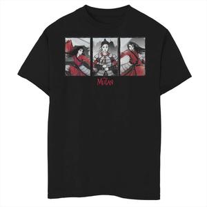 Футболка Disney's Mulan Live Action для мальчиков 8–20 лет с акварельными панелями и графическим рисунком Disney