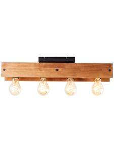 Brilliant Потолочный светильник, 4-ламповый Calandra 11,7x60x13,5 см, черный/деревянный