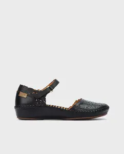 Женские кожаные туфли Мэри Джейн с застежкой-липучкой и мягкой стелькой Pikolinos, черный