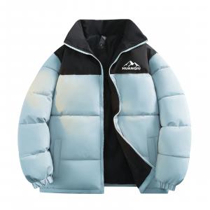 Пуховик Unisex с воротником стойкой утепленный HUANQIU, светло-синий (padded jacket)