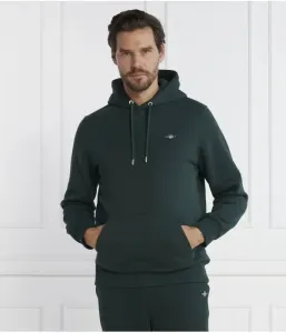 Толстовка regular fit Gant, бутылочно-зеленый