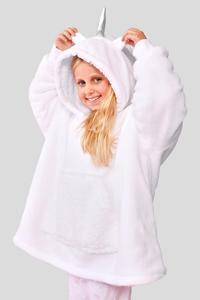 Одеяло с капюшоном из флиса из шерпы Unicorn Oversized Dreamscene, мультиколор