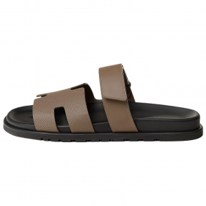 Hermes Мужские шлепанцы шипр коричневого цвета