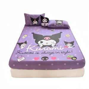 Подогнанная простыня Sanrio, 100% Cotton-Dot Kuromi