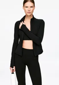 Мягкая эластичная тренировочная куртка на молнии Arket, Black