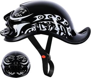 Полушлем FVCNGP FVC509 с узором, черный / белый