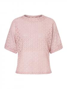 More & More Футболка с короткими рукавами и ажурным узором, пыльно-розового цвета