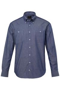 Рубашка на пуговицах классического кроя JP1880, Blue denim