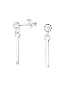 Alexander York Серьги-гвоздики STAB из серебра 925 пробы, комплект из 2 штук