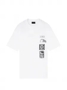 Футболка с графичным принтом EMPORIO ARMANI, белый
