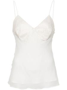 Max Mara шелковый топ без рукавов, белый