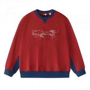 Свитер мужской винный молочный красный FILA FUSION, бордовый с молочным