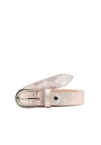 Ремень кожаный бабочка 2,5см натуральная кожа, производство Италия Collezione alessandro, розовый