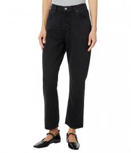 Джинсы Paige Billy Crop Covered Button Fly In Dark Dawn Distressed, Dark Dawn Distressed