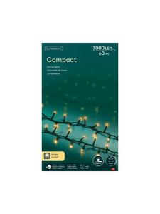 Lumineo Компактная светодиодная гирлянда из 3000 светодиодов, 60 м, зеленый кабель цвета "мягкое золото"