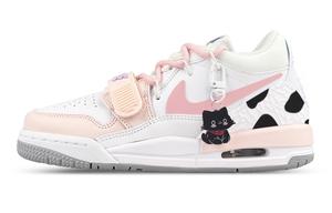 Детские кроссовки для скейтбординга Legacy 312 с амортизацией и износостойкостью Jordan, белый/розовый