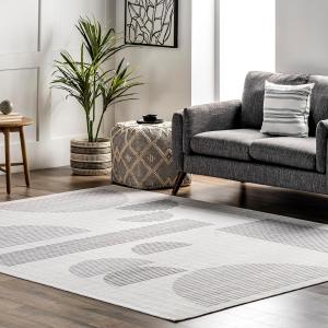 nuLOOM FAE Геометрические фигуры Моющаяся в стиральной машине ковер, 244 x 305 см, Beige