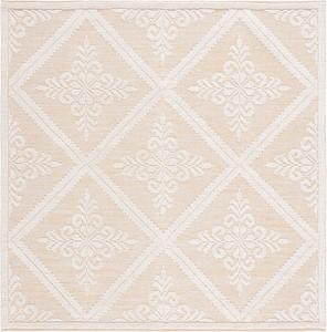 Ковер SAFAVIEH, 183 x 183 см, Vermont Collection, Ivory & Gold, ручной работы из шерсти, идеален для помещений с высокой проходимостью в гостиной, спальне (VRM306D)