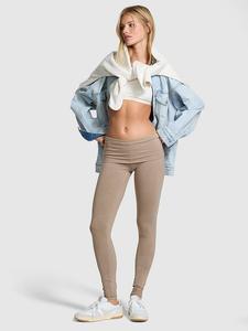 Леггинсы из хлопка с отворотами на весь день Pink, foldover iced coffee