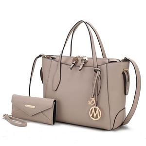 Женская сумка-тоут Bruna с кошельком в комплекте от Mia K MKF Collection By Mia K., серо-коричневый