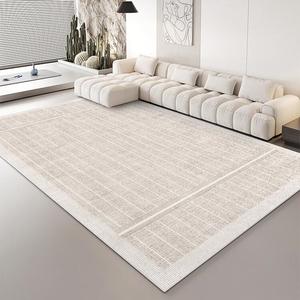 Saipos Ковер 160х230 см из ПВХ, водонепроницаемый, для гостиной, простой кремовый стиль, легко моется