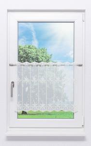 Панельная штора Plauener Spitze - Роза ветров (Ш х В) 40,50см*50см белый/жемчужно-белый