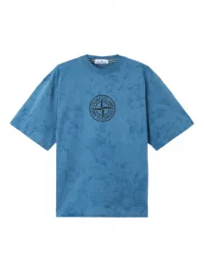 Футболка с принтом логотипа Stone Island, синий