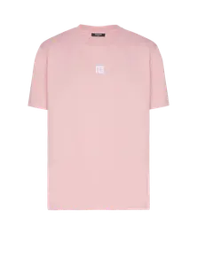 Футболка с вышитым логотипом Balmain, розовый
