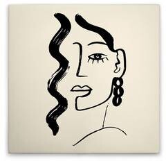 Картина на холсте A.S. Création Faces 1 цвет cremeschwarz