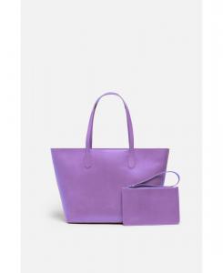 Универсальная большая кожаная сумка-тоут Manila All Purpose красного цвета Silver & Riley, Light/Pastel Purple