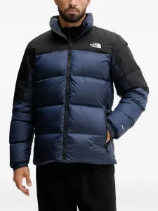 Пуховик с вышитым логотипом The North Face, синий