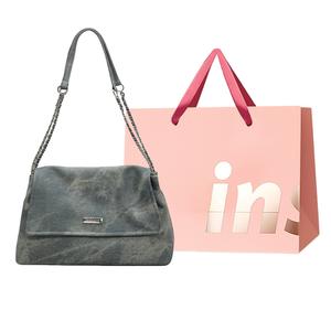 + PU Сумка через плечо Кроссбоди Обычная Женская Синяя WHEELY BABY, Экрю