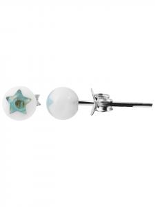 Adeliás Детские серьги для девочек - серьги-гвоздики из серебра 925 пробы с серебряной жемчужиной