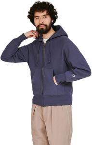 Мужская толстовка Champion C3-Y134 с длинным рукавом, 11,5 унций, хлопок, произведено в США, плетение Reverse Weave (R), на молнии, темно-синий