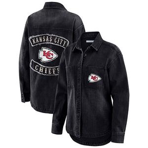 Женская черная джимовая куртка-рубашка Kansas City Chiefs Wear By Erin Andrews