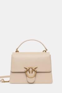 Кожаная сумка Pinko, бежевый