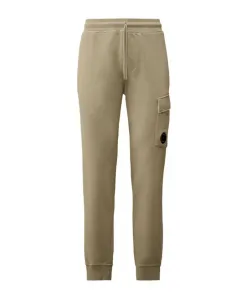 Спортивные брюки-карго с ворсистой флисовой подкладкой и деталями в виде линз. C.P. Company, зеленый