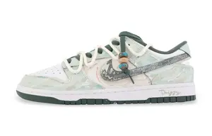 Кроссовки для скейтбординга Dunk Drippy Mountains And Seas, устойчивые к истиранию, низкие, унисекс, светло-зеленые Nike, Light Green