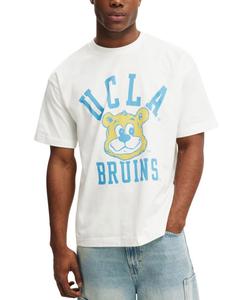 Мужская футболка с лицензионным кроем Box-Fit COTTON ON, Vintage White / Bruins Mascot