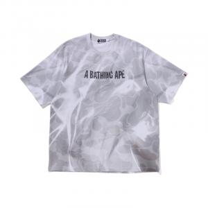 Футболка Bape Overall Print Logo Relaxed Fit A BATHING APE, белый