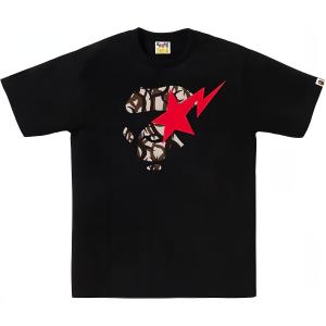 Bape Trial Camo Ape Face Sta футболка A BATHING APE, черный