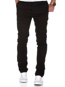 Брюки чинос Amaci&Sons Slim Fit mit Stretch ATLANTA, черный