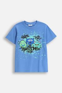 Детская хлопковая футболка Coccodrillo, синий