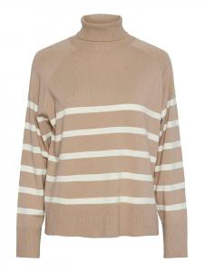 Пуловер Pieces Rollkragen Sia, цвет beige/weiß