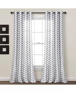 Оконные шторы Calia Chevron Geo Lush Decor, синий