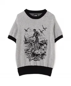 Трикотажная футболка с коротким рукавом в стиле 50-х/Трикотажная футболка с коротким рукавом в стиле 50-х