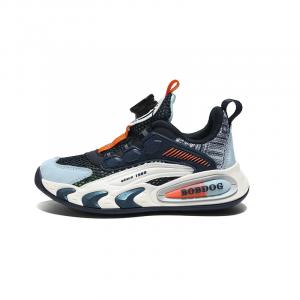 Детские баскетбольные кроссовки с противоскользящей амортизацией, износостойкими и отскоковыми подошвами средней высоты BOBDOG, синий