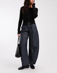 Джинсы ASOS DESIGN с высокой талией и декоративными швами, цвет: полинявший