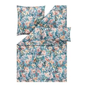 Постельное белье Mako из атласа, 155x200 см, синее Estella, синий