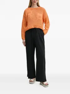 Свитер с цветочным узором Desigual, оранжевый